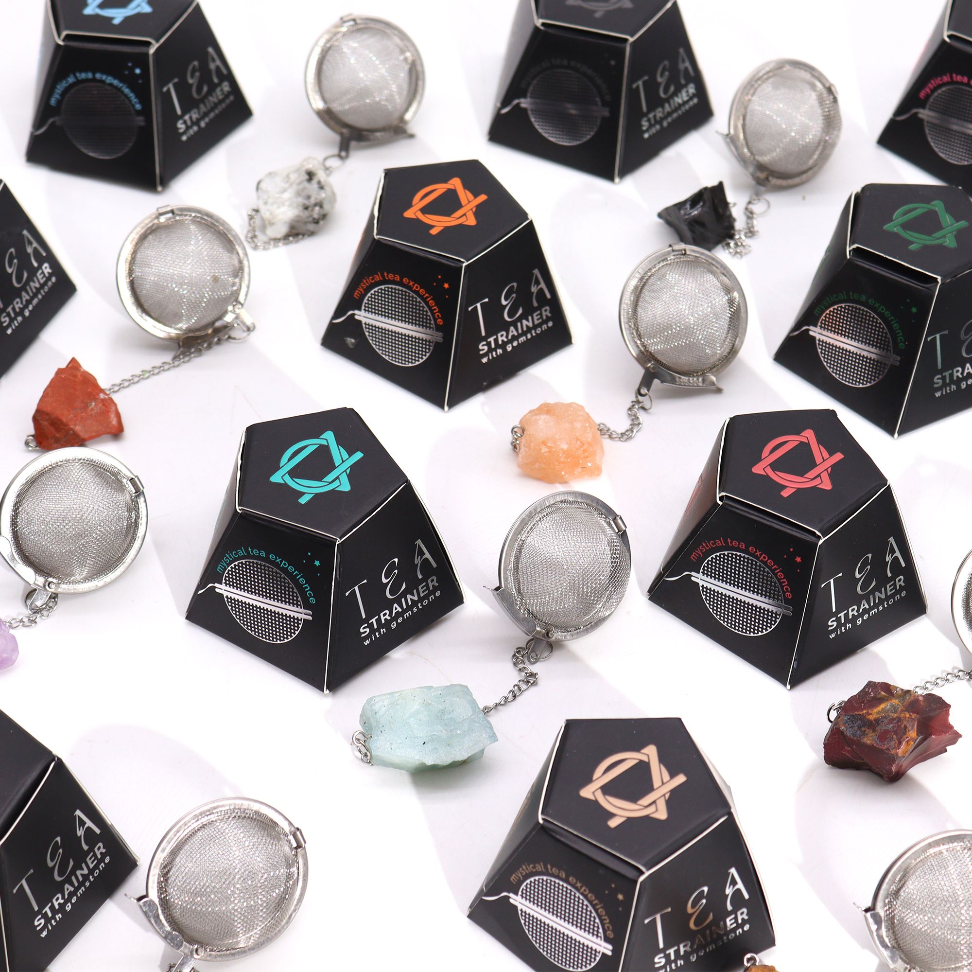 Colador de té de piedras preciosas de cristal crudo - Aventurina verde - Imagen 4
