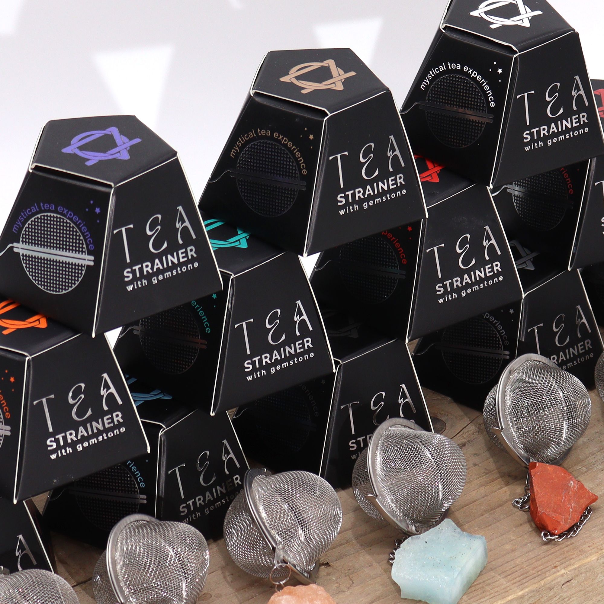 Colador de té de piedras preciosas de cristal crudo - Aguamarina - Image 5