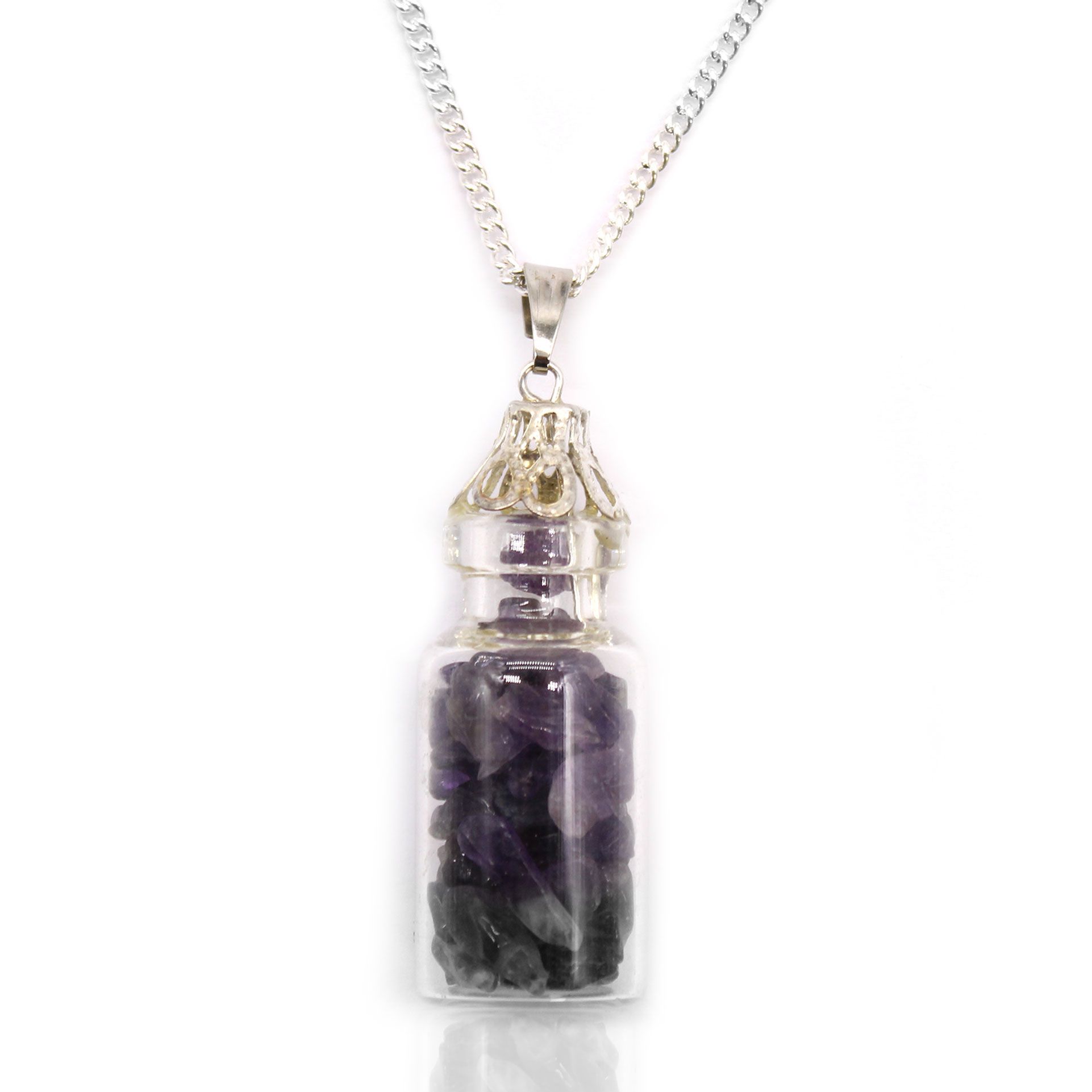 Collar de Piedras Preciosas Embotelladas - Amatista - Image 4