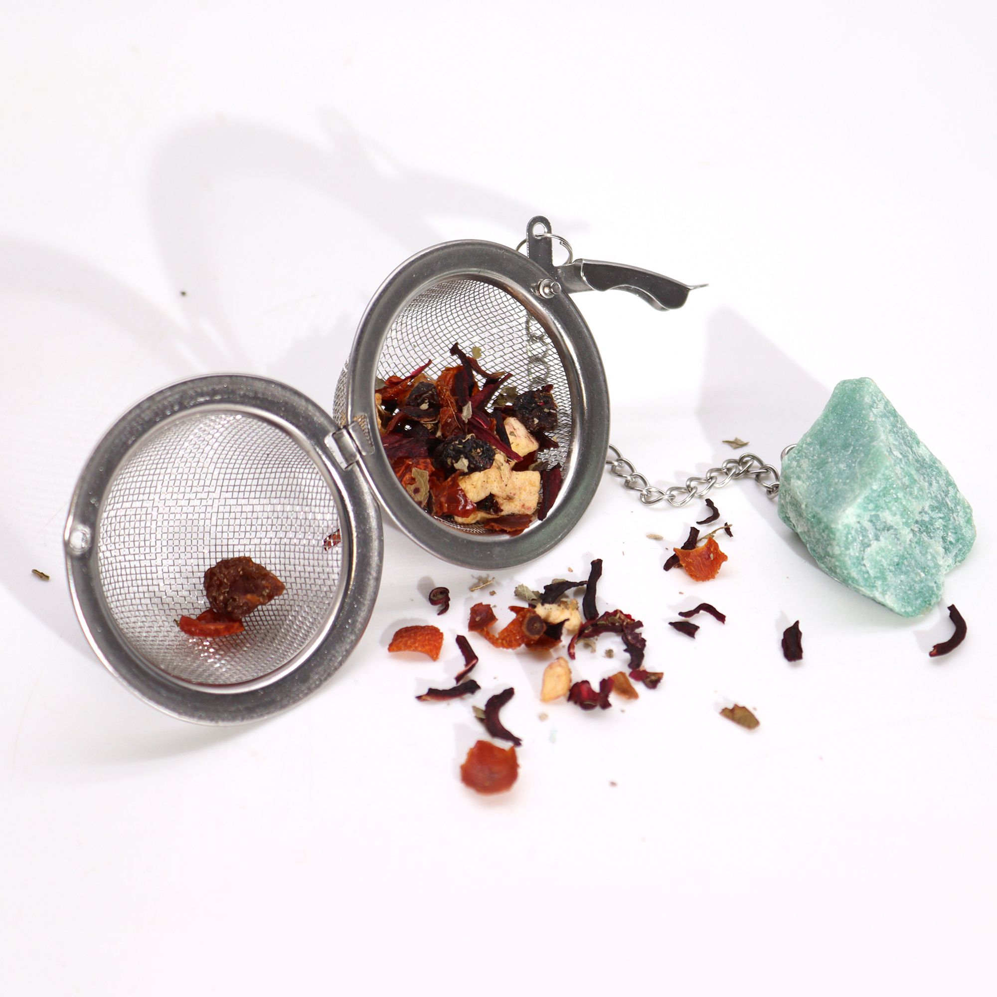 Colador de té de piedras preciosas de cristal crudo - Cuarzo de roca - Imagen 6