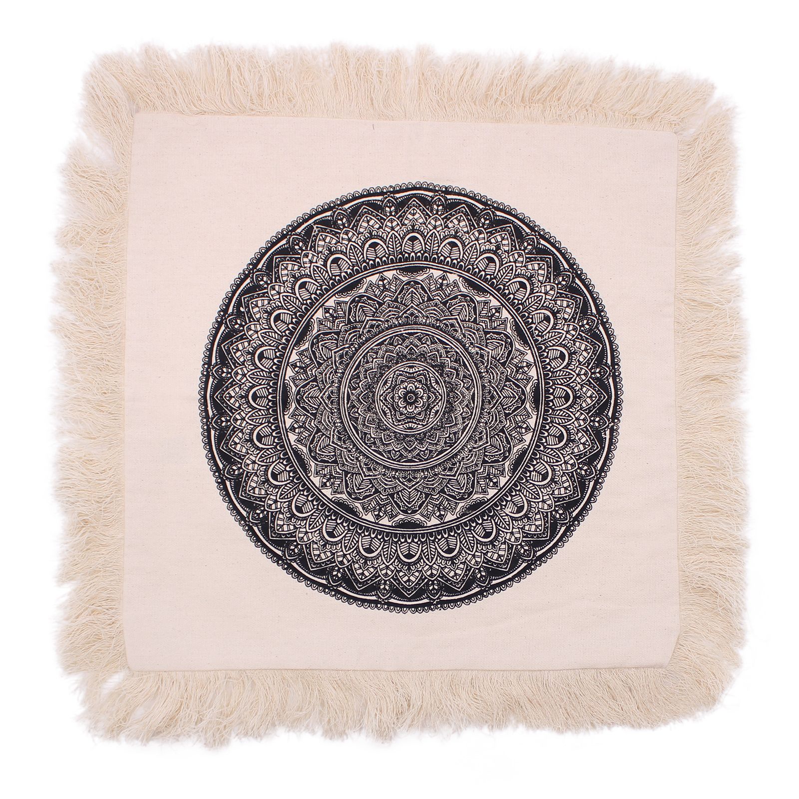 Cojín Mandala Tradicional - 45x45cm - negro - Imagen 2