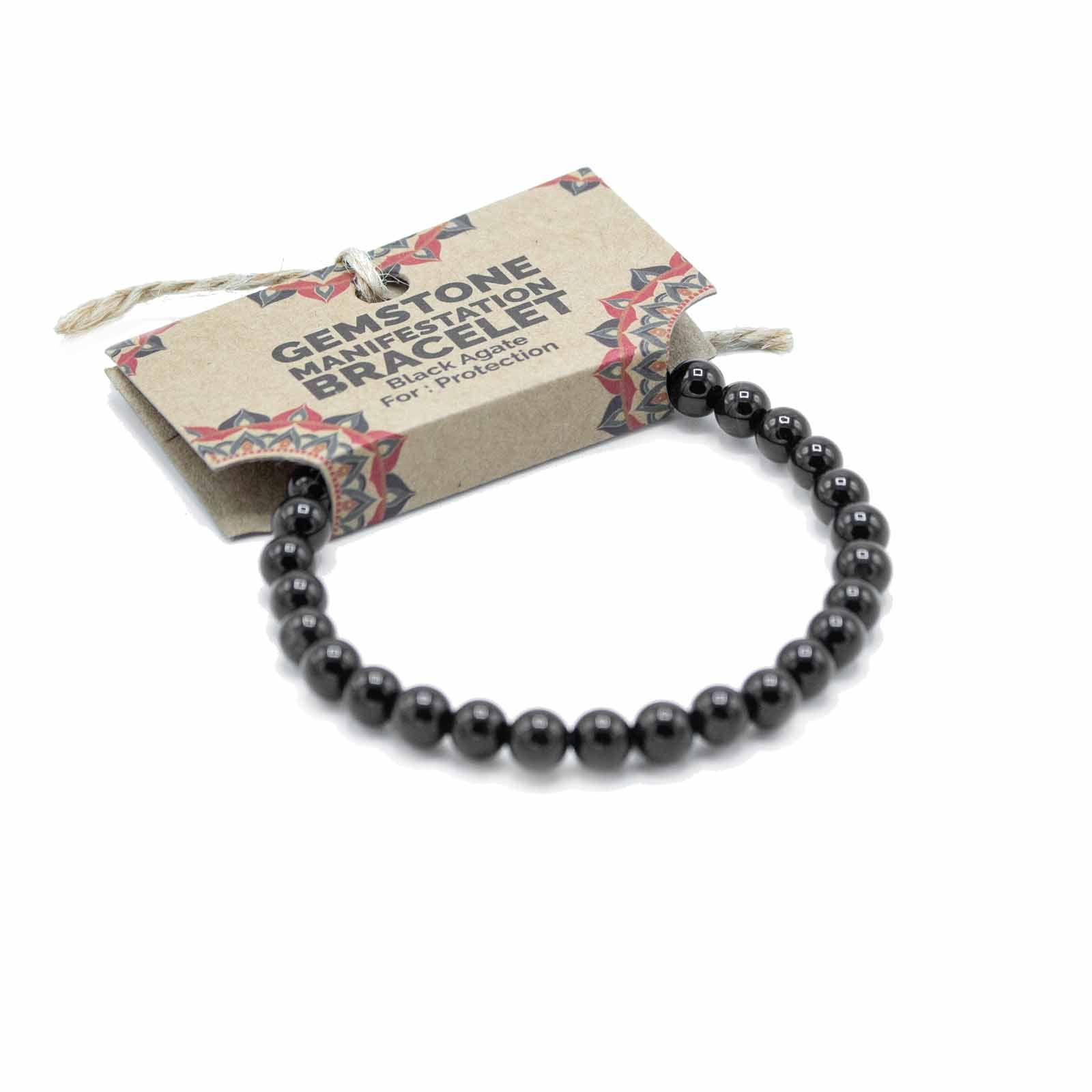 Pulsera de Manifestación de Piedras Preciosas - Ágata Negra - Protección - Image 2