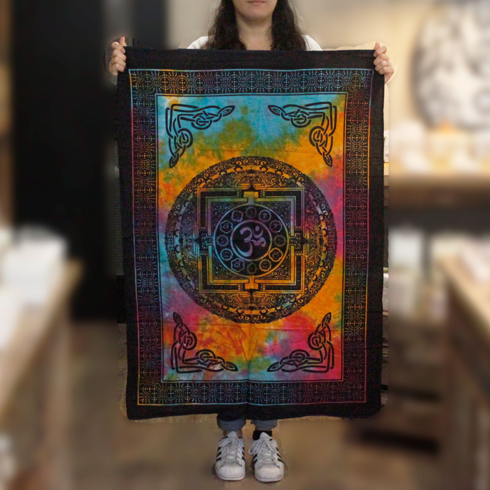 Arte de pared de algodón - Sagrado OM - Imagen 2