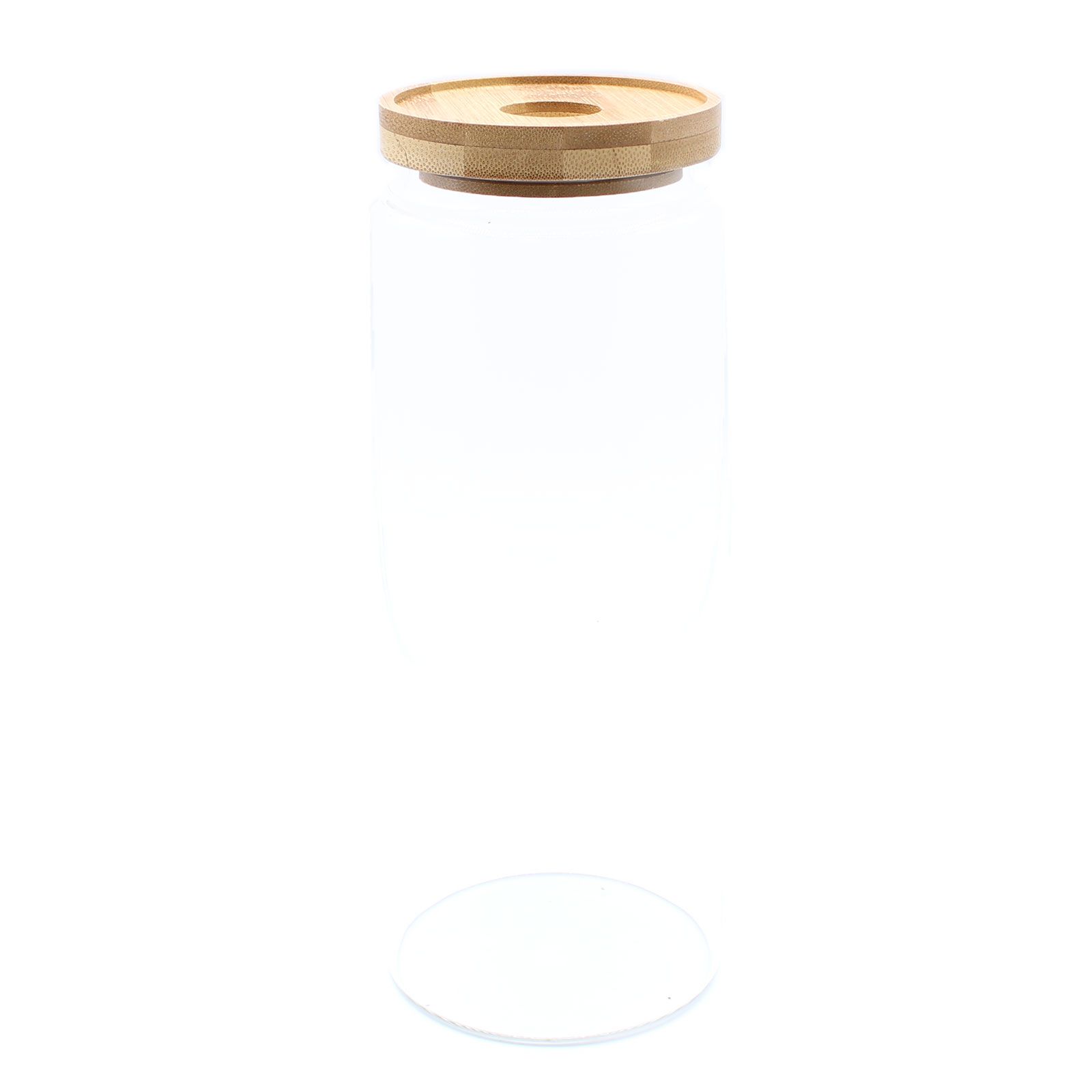 Bote de Cristal con Tapa de Bambú - 20cm - Imagen 2