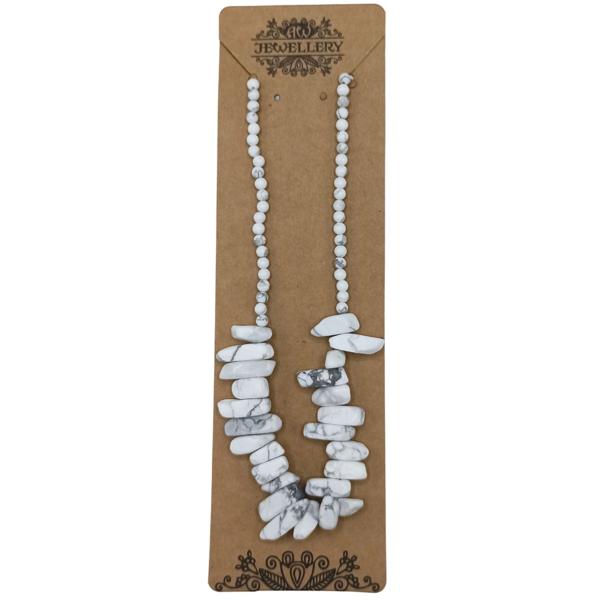 Collar de gemas Longstone - Jaspe blanco - Image 3
