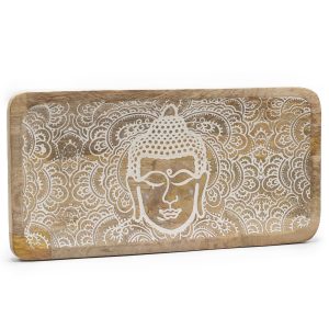Bandeja Larga 30x15x2,5cm - Cara de Buda Blanco