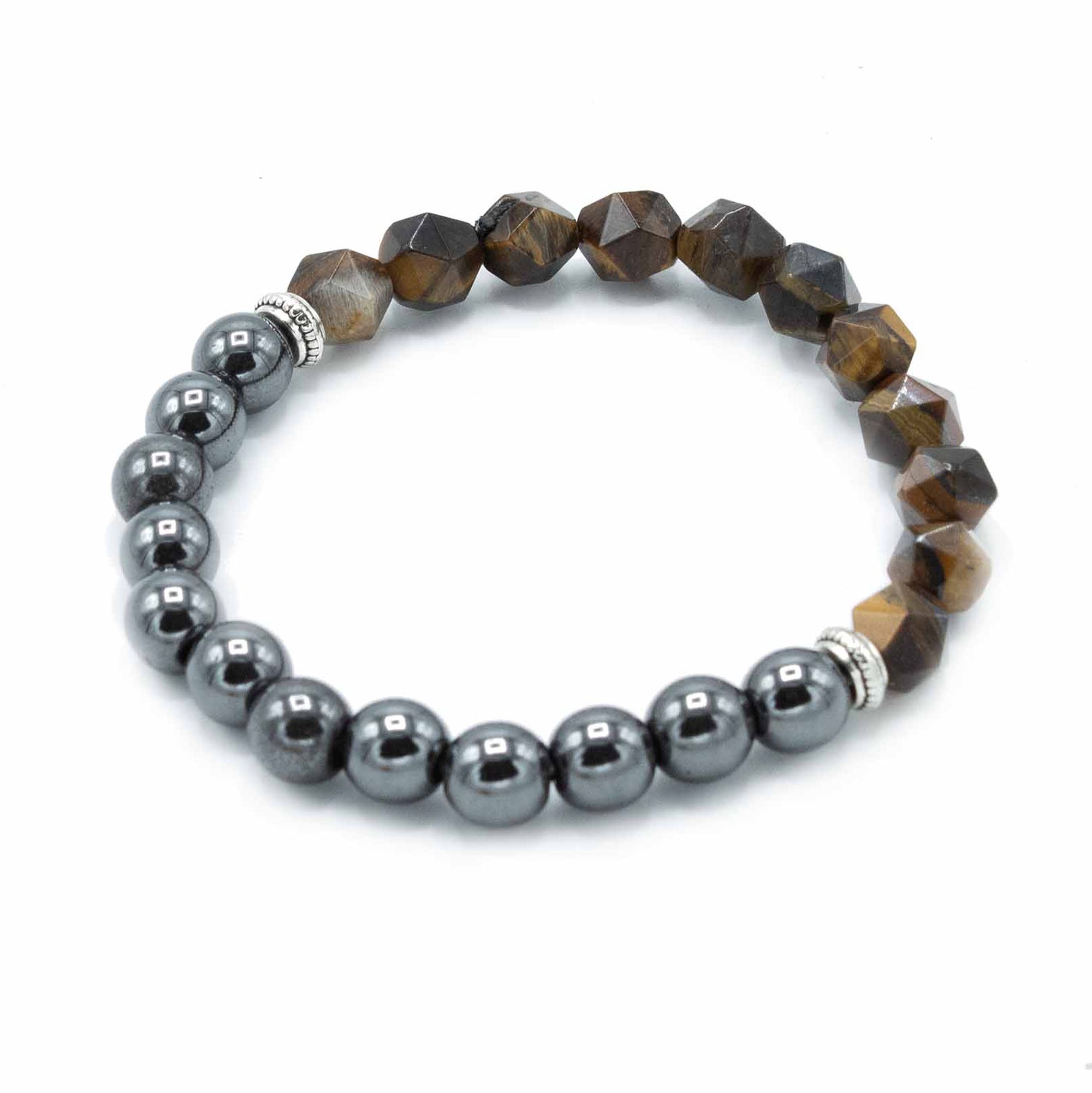 Pulsera de Piedra Preciosa Tallada - Ojo de Tigre Magnético - Imagen 2