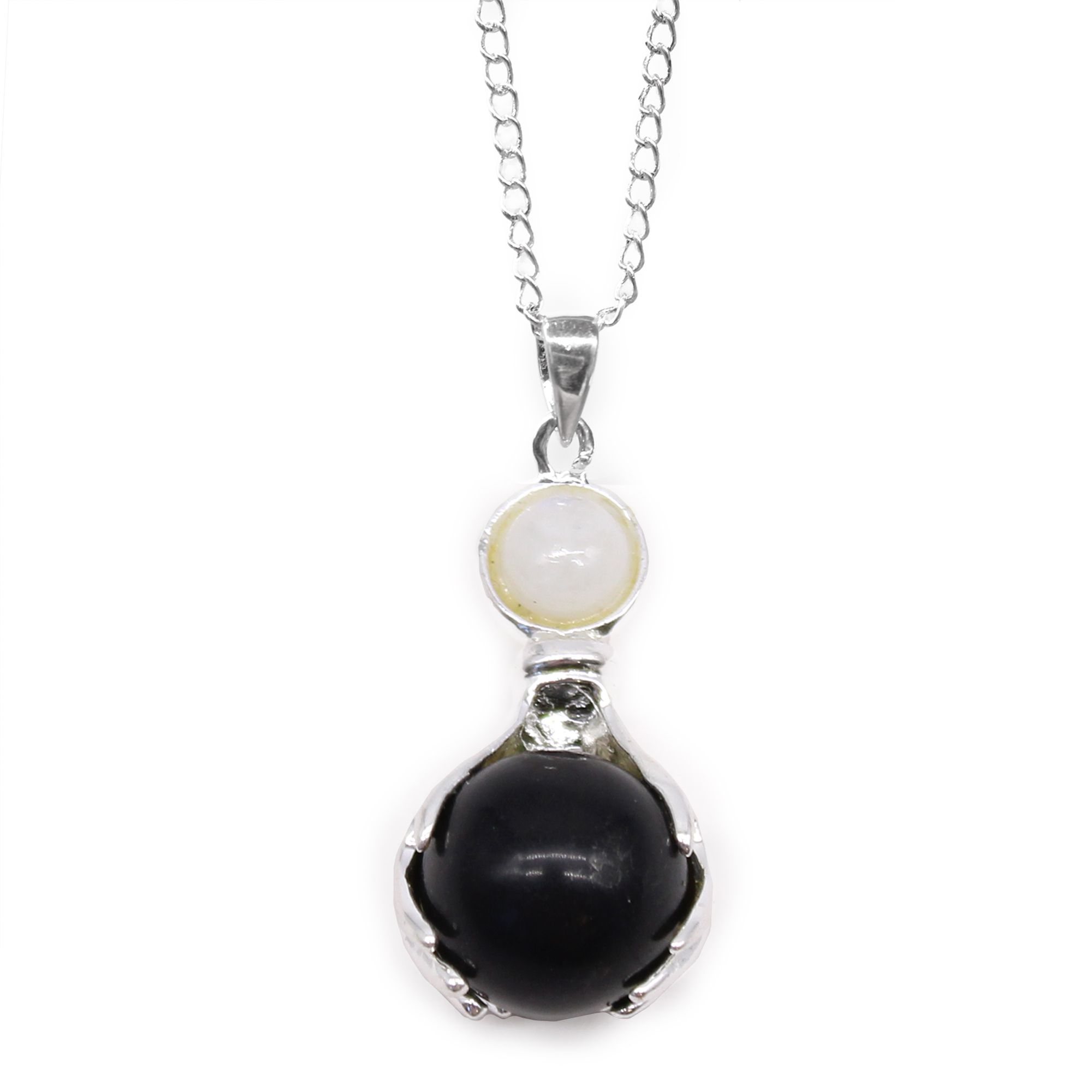 Colgante de Manos Curativas de Piedras Preciosas - Ágata Negra - Image 3