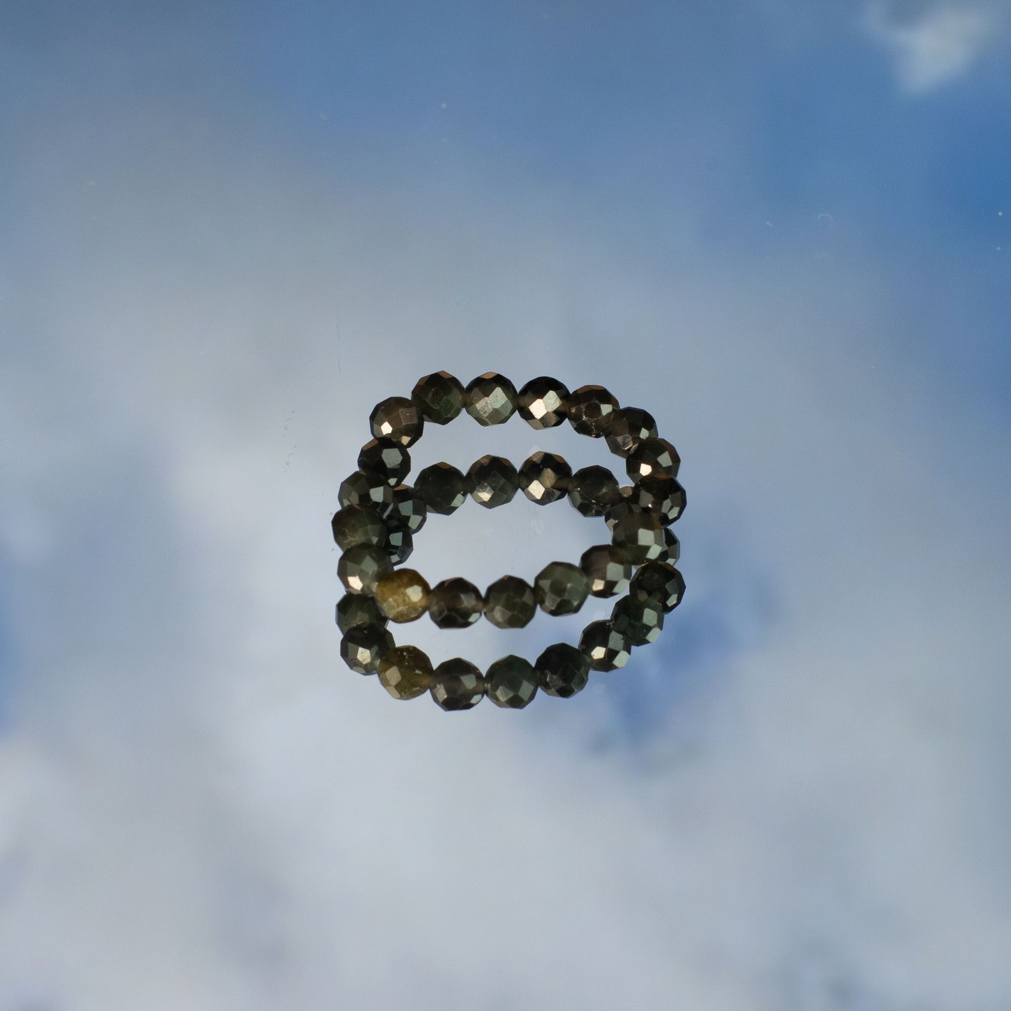 Conjunto de anillos de gema de ninfa - Océano sin fin - Imagen 4